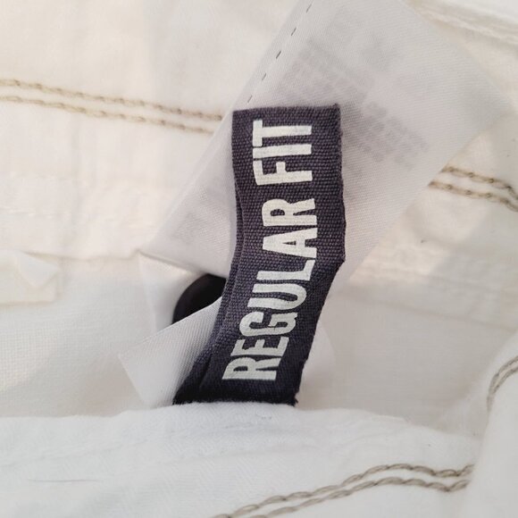 H&M LOGG. White Linen Blend High Waisted Ankle Pant - Picture 11 of 13